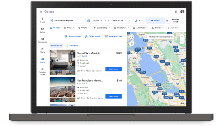 Ahora es posible tomar decisiones de viaje más sostenibles con nuevas herramientas de  Google.