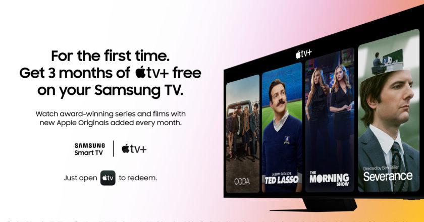 Usuarios de Smart TVs de Samsung ahora pueden disfrutar de Apple TV+ gratis por tres meses.