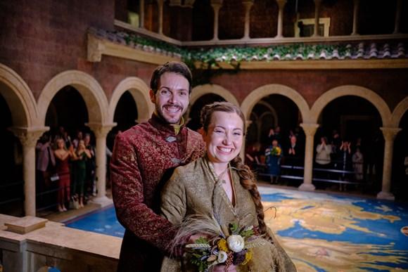 Love is truly in the air this Valentine’s Day at the world’s only official Game of Thrones Studio Tour where two former background actors from the hit HBO TV series tied the knot.