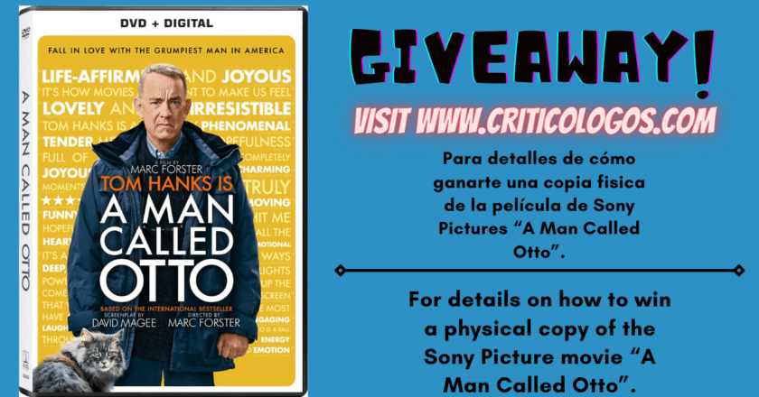 [SWEEPSTAKES/GIVEAWAY] Sony Pictures and Criticologos.com are giving away copies of the movie “A Man Called Otto”. Visit www.criticologos.com for details on how to enter. #GiveawayAlert #AManCalledOtto